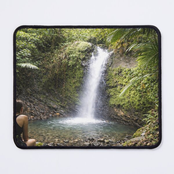 Item preview, In Awe at El Yunque Rainforest river waterfall designed and sold by www.elyunqueprints.store.