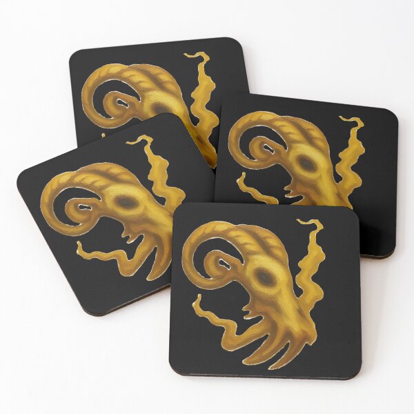 Item preview, Gothic Ram Skull Tattoo - Golden Ocher Edition designed and sold by Ideniquo.
