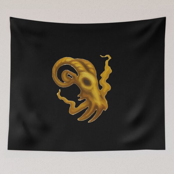 Item preview, Gothic Ram Skull Tattoo - Golden Ocher Edition designed and sold by Ideniquo.