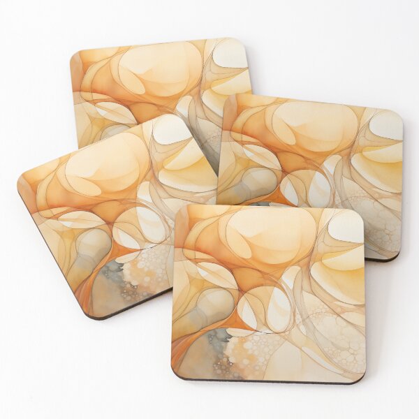 Item preview, Abstract Painting Soft Flow Orange E1 designed and sold by CrumbBumStudio.