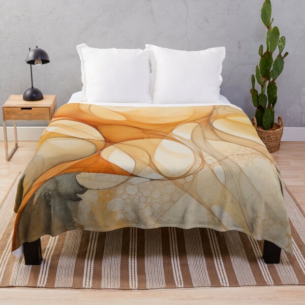 Item preview, Abstract Painting Soft Flow Orange E1 designed and sold by CrumbBumStudio.