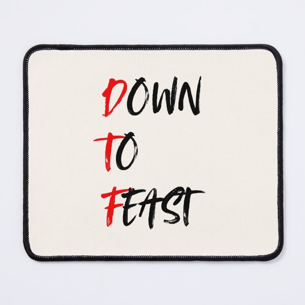 Item preview, "Down to Feast" Calligraphy Design, Humorous Phrases, Food Quotes designed and sold by SpringTeaDesigns.