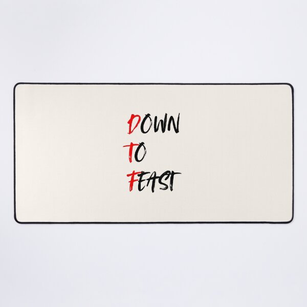 Item preview, "Down to Feast" Calligraphy Design, Humorous Phrases, Food Quotes designed and sold by SpringTeaDesigns.