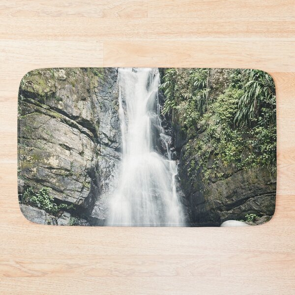 Item preview, Visitors marvel at the roar of La Mina falls - El Yunque PR designed and sold by www.elyunqueprints.store.