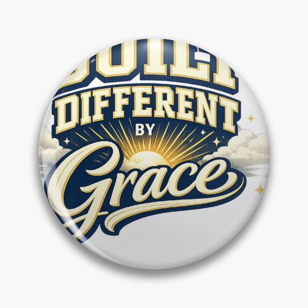 Item preview, Built Different By Grace – Faith-Inspired Motivational Typography Design designed and sold by TaiwoDesigns.