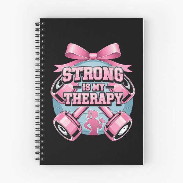 Item preview, Strong Is My Therapy Cute Pink Gym Motivation Fitness Gift designed and sold by Digistore1221.