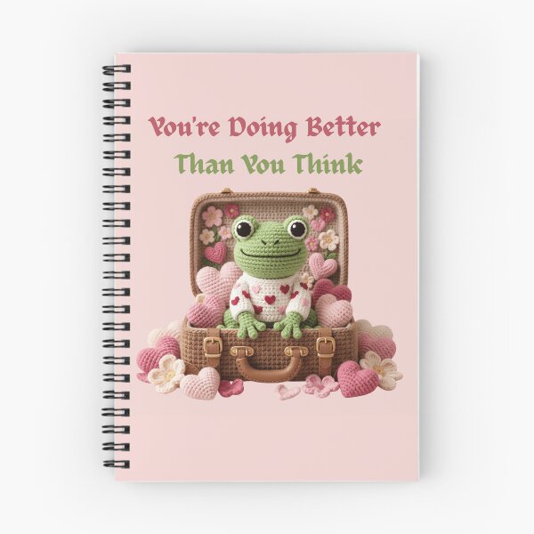 Item preview, Cute Frog Mental Health Quote Shirt | Positive Frog Lover Gift | Self Love Frog | Motivational Frog Sticker | Cute Crochet Frog Aesthetic designed and sold by Basma Designs | Funny Shirts, Stickers & Mugs.