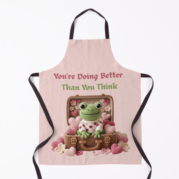 Item preview, Cute Frog Mental Health Quote Shirt | Positive Frog Lover Gift | Self Love Frog | Motivational Frog Sticker | Cute Crochet Frog Aesthetic designed and sold by Basma Designs | Retro, Kawaii Shirts & Stickers.