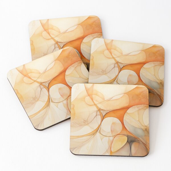 Item preview,  Abstract Painting Soft Flow Orange E2 designed and sold by CrumbBumStudio.