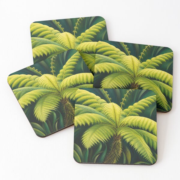Item preview, The beauty of the ancient Fern Palm trees as polished by AI painter Rosseau - El Yunque Rainforest  designed and sold by www.elyunqueprints.store.