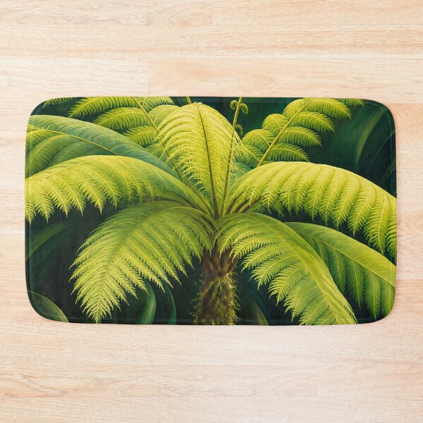 Item preview, The beauty of the ancient Fern Palm trees as polished by AI painter Rosseau - El Yunque Rainforest  designed and sold by www.elyunqueprints.store.