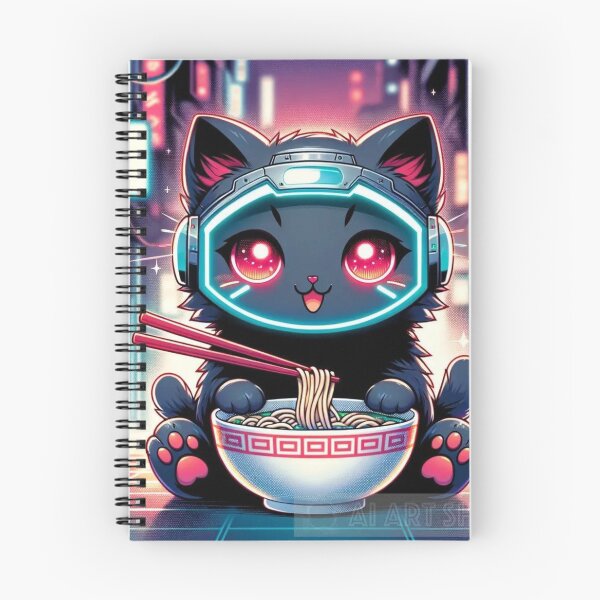Item preview, Glitch Ramen Cyber Cat designed and sold by SkippyDesign.