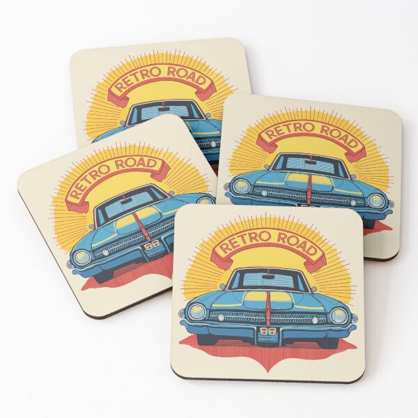 Artikelvorschau, RETRO ROAD – Oldtimer-Frontansicht Classic Drive entworfen und verkauft von zoliartdesign.