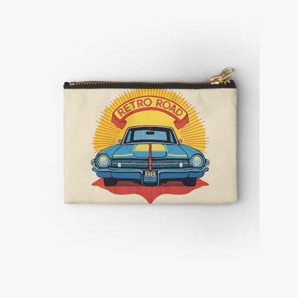 Item preview, RETRO ROAD – Vintage Car Front View Classic Drive designed and sold by zoliartdesign.