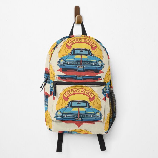 Item preview, RETRO ROAD – Vintage Car Front View Classic Drive designed and sold by zoliartdesign.