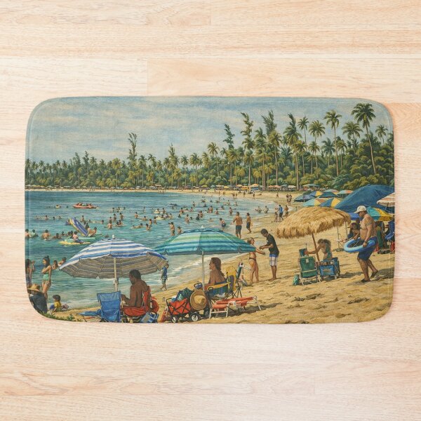Item preview, The best beach of Puerto Rico - The Luquillo Beach - and close to the rainforest! designed and sold by www.elyunqueprints.store.