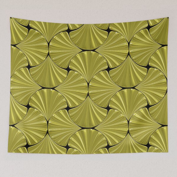 Item preview, Art Deco Gold-Hues Breathtaking Exotic Fan Pattern designed and sold by DEC02.