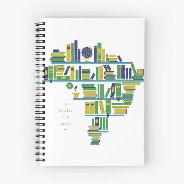 Item preview, O Brasil Tem Jeito - Brazil Map Bookcase T-Shirt designed and sold by RaymundoSouza.