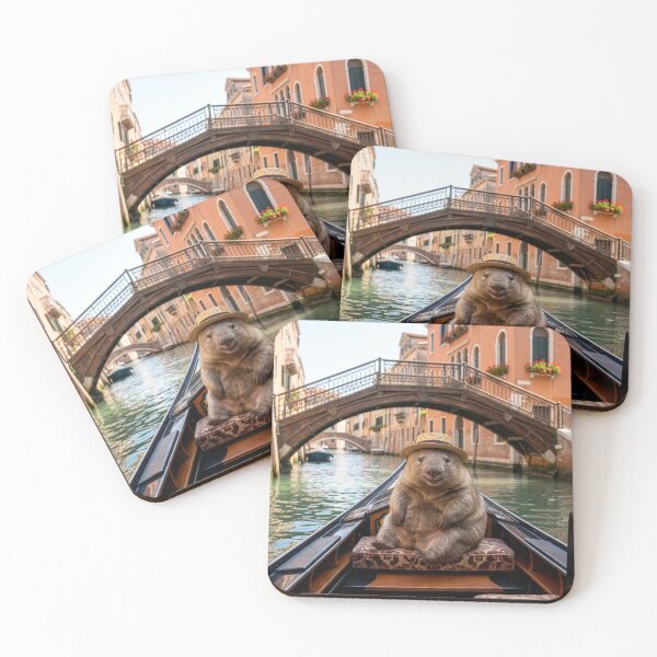 Item preview, Happy Wombat Takes a Gondola Ride designed and sold by Tridentulus.