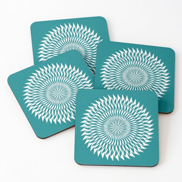 Item preview, Bali Teal Geometric Starburst Mandala designed and sold by Myra365Art.