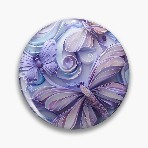 Item preview, Lavender Butterfly Dreams | Elegant Purple Botanical Fantasy Pattern designed and sold by Sophie and Lauren.