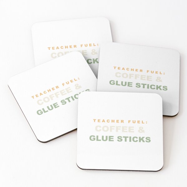 Item preview, Teacher Fuel Coffee and Glue Sticks - Funny Teacher designed and sold by RetroThreadWorks.