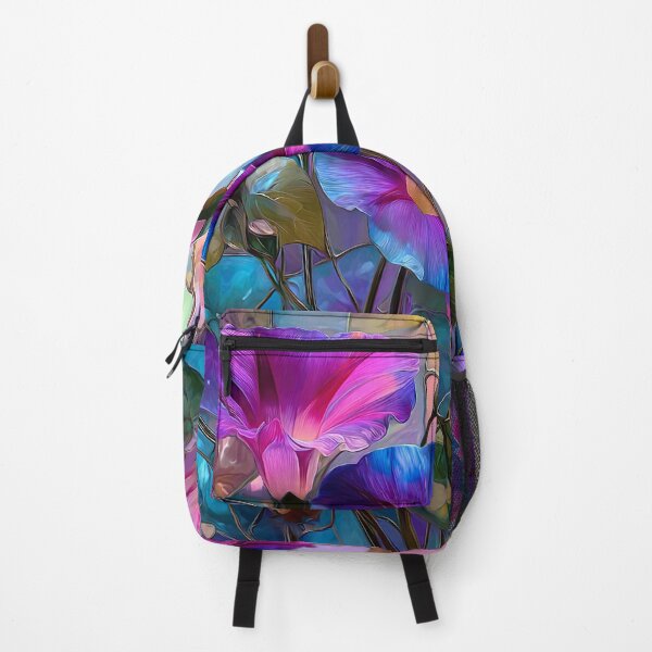 Item preview, Radiant Morning Glory Blooms | Vibrant Purple Floral Stained Glass Art designed and sold by Sophie and Lauren.