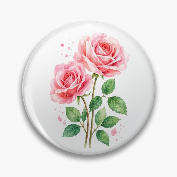 Item preview, Pink Roses Watercolor Botanical Floral designed and sold by Moizento.