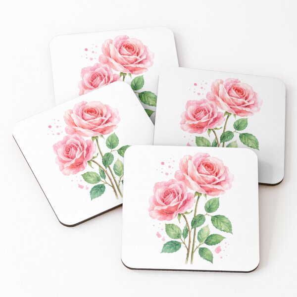 Item preview, Pink Roses Watercolor Botanical Floral designed and sold by Moizento.