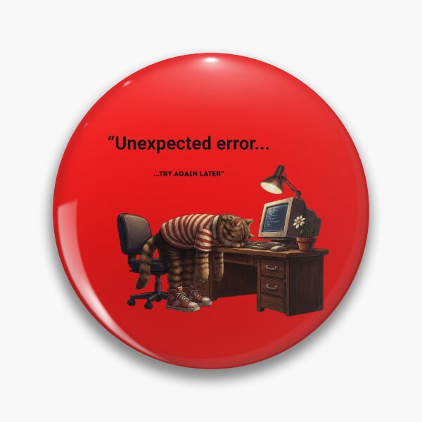 Item preview, Exhausted IT Cat Sleeping on Keyboard Unexpected Error Meme Art designed and sold by UmSkelig834.