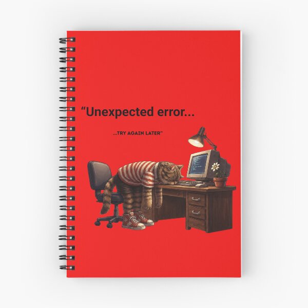 Item preview, Exhausted IT Cat Sleeping on Keyboard Unexpected Error Meme Art designed and sold by UmSkelig834.