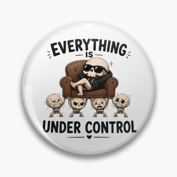 Item preview, Everything Is Under Control Funny Skeleton T-Shirt | Dark Humor Office Graphic Tee designed and sold by Ahmed-G-Designs.