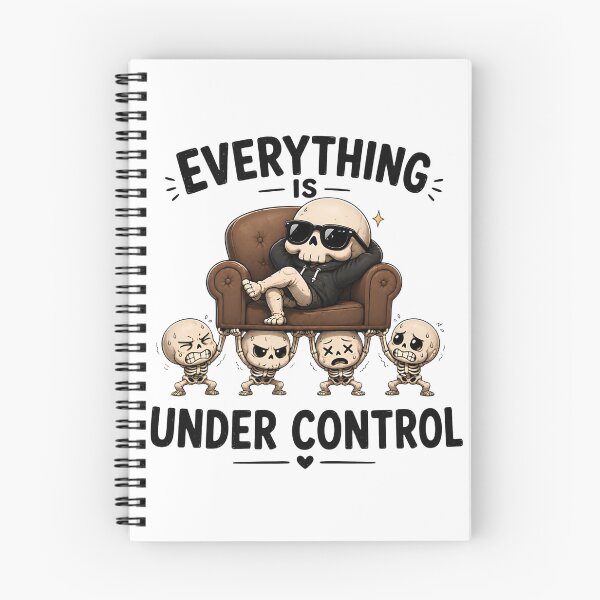 Item preview, Everything Is Under Control Funny Skeleton T-Shirt | Dark Humor Office Graphic Tee designed and sold by Ahmed-G-Designs.