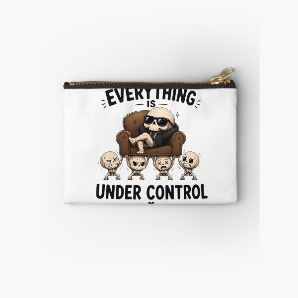 Item preview, Everything Is Under Control Funny Skeleton T-Shirt | Dark Humor Office Graphic Tee designed and sold by Ahmed-G-Designs.