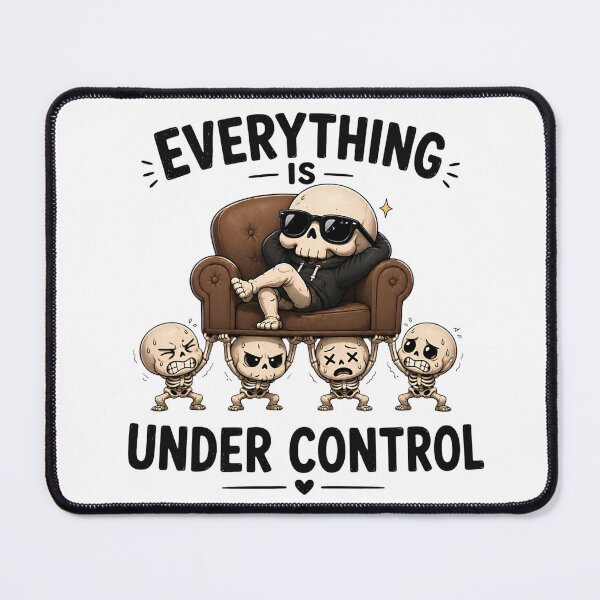 Item preview, Everything Is Under Control Funny Skeleton T-Shirt | Dark Humor Office Graphic Tee designed and sold by Ahmed-G-Designs.
