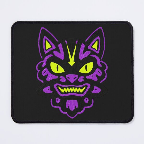 Item preview, Copy of Cyberpunk Cat Logo Neon Purple and Green Gaming Mascot designed and sold by The Emoji Vibe.
