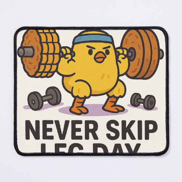 Item preview, Never Skip Leg Day - Funny Buff Chicken Squat Gym Workout designed and sold by Good-Weather86.