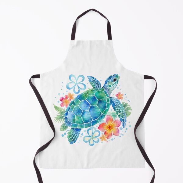 Item preview, Sea Turtle Watercolor Tropical Floral Ocean designed and sold by Moizento.