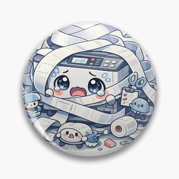Item preview, Printer Meltdown Sticker Kawaii Office Aesthetic for Remote Workers, Students & Office Humor designed and sold by CutePrintCorner.