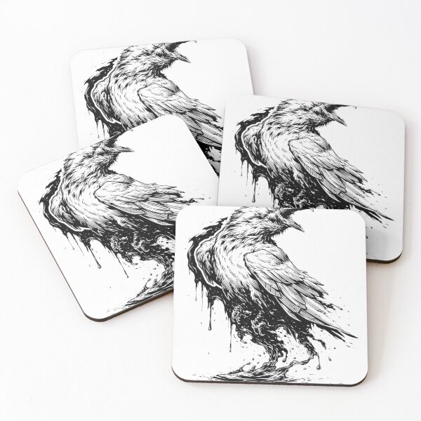 Item preview, Raven Gothic Vintage Engraving designed and sold by Mystic & Celestial Art.
