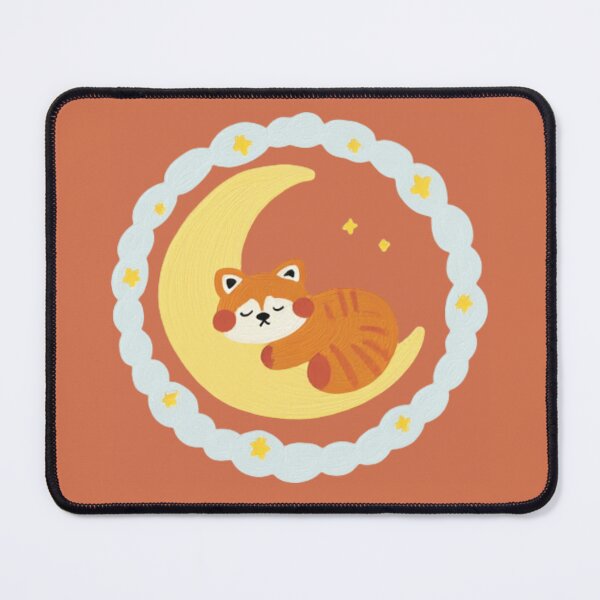 Item preview, Cute Sleeping Fox on the Moon Whimsical Nursery Art designed and sold by The Emoji Vibe.