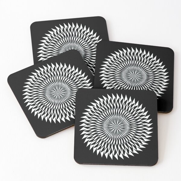 Item preview, Bali Black and White Geometric Starburst Mandala designed and sold by Myra365Art.