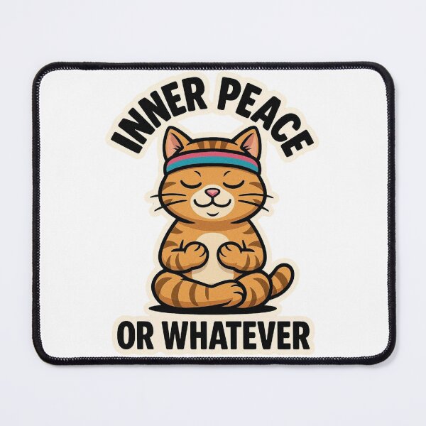 Item preview, Inner Peace, or Whatever – Meditating Cat Funny Zen Aesthetic Design designed and sold by CosmicCutouts.