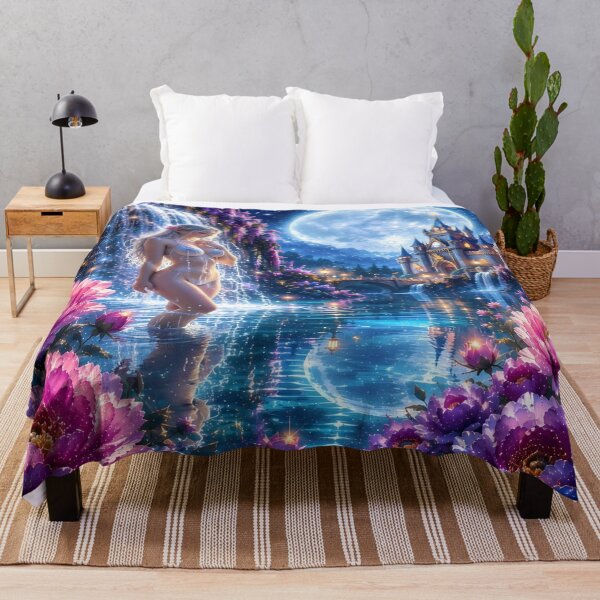 Item preview, Enchanted Elven Fantasy Garden | Home & Living Duvet Cover,Castel TShirt designed and sold by DigiArt8Design.