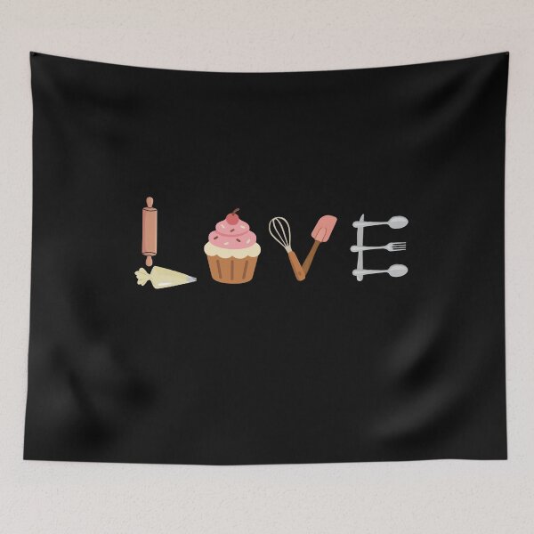 Item preview, LOVE Made of Kitchen Tools & Cupcake designed and sold by Shedronpanda.