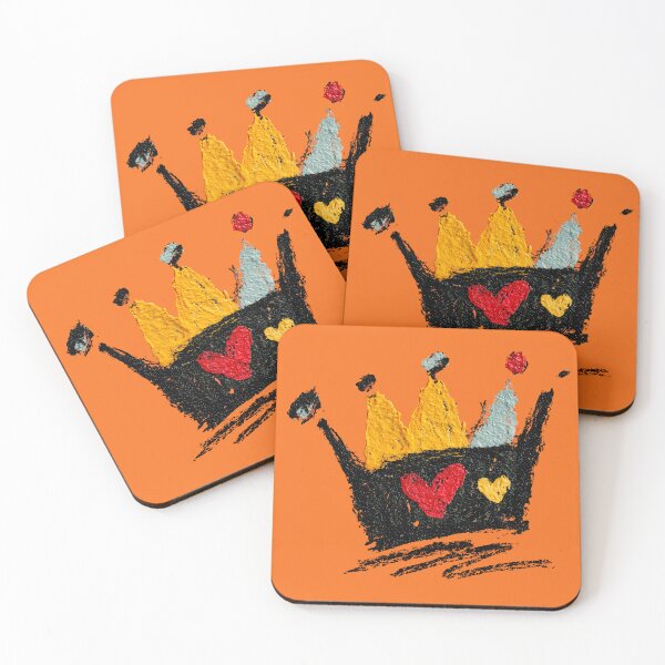 Item preview, Playful Textured Impasto Crown with Hearts designed and sold by colorful-white.