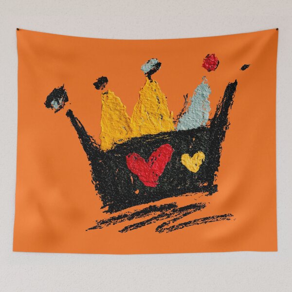 Item preview, Playful Textured Impasto Crown with Hearts designed and sold by colorful-white.