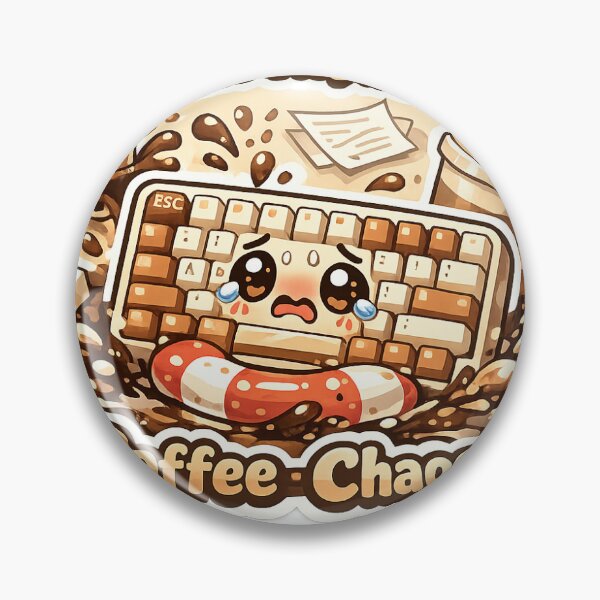 Item preview, Keyboard Coffee Sticker Kawaii Office Desk Aesthetic for Coffee Lovers & Remote Workers designed and sold by CutePrintCorner.