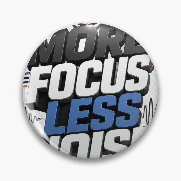 Item preview, More Focus Less Noise – Bold 3D Productivity Typography designed and sold by TaiwoDesigns.