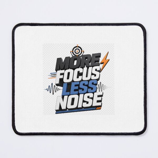 Item preview, More Focus Less Noise – Bold 3D Productivity Typography designed and sold by TaiwoDesigns.
